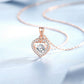 Dancing Moissanite Infinity Heart 925 Silver Necklace