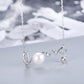 Letter "LOVE" Cultured Freshwater Pearl 925 Sterling Silver Necklace_SG