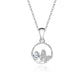 Round Butterfly Moissanite Necklace (925 Silver)_SG