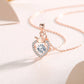 Dancing Moissanite Heart 925 Silver Necklace