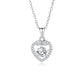 Dancing Moissanite Infinity Heart 925 Silver Necklace