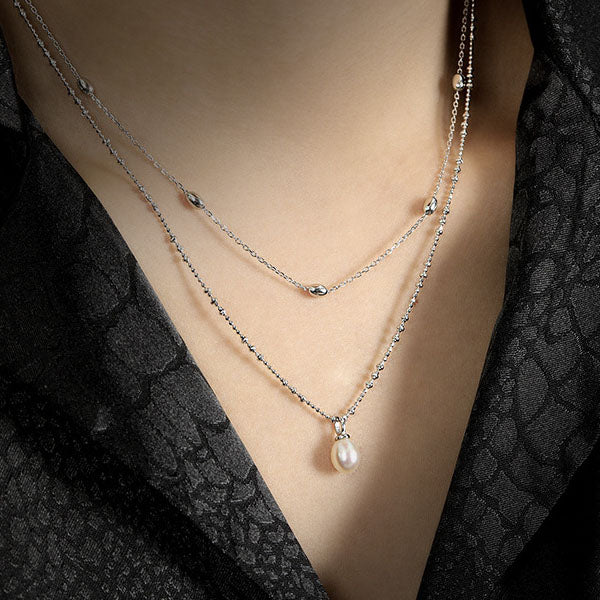 Single Freshwater Cultured Pearl Necklace (925 Silver)_SG