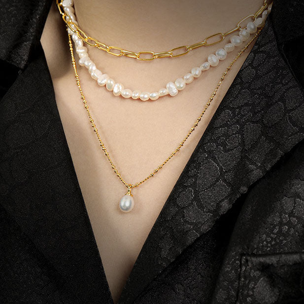 Single Freshwater Cultured Pearl Necklace (925 Silver)_SG