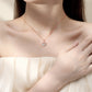 Dancing Moissanite Infinity Heart 925 Silver Necklace