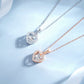 Dancing Moissanite Infinity Heart 925 Silver Necklace