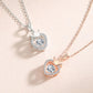 Dancing Moissanite Heart 925 Silver Necklace