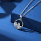 Round Butterfly Moissanite Necklace (925 Silver)_SG