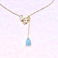 Aquamarine Hearts 925 Silver Necklace_SG