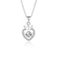 Dancing Moissanite Heart 925 Silver Necklace
