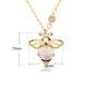 Cute bee moonstone 925 silver necklace