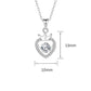 Dancing Moissanite Heart 925 Silver Necklace