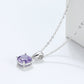 Solitaire CZ Birthstone Necklace (925 Silver)