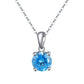 Solitaire CZ Birthstone Necklace (925 Silver)