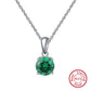 Solitaire CZ Birthstone Necklace (925 Silver)