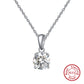 Solitaire CZ Birthstone Necklace (925 Silver)