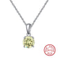 Solitaire CZ Birthstone Necklace (925 Silver)