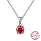 Solitaire CZ Birthstone Necklace (925 Silver)